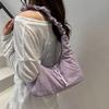 Versatile Drawstring Bag Lightweight Women's Shoulder Bag Fashion Pleated Dumpling Bag  Ladies