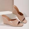 Women Summer Sexy White Triangle Thick Heel Sandals Square Toe Dress Party Street Casual Shoes for Women