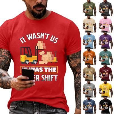 Men's Loose Fit Casual Short Sleeve T-Shirt Labor Day Graphic Print Crew Neck Lightweight Comfortable Top for Everyday Wear