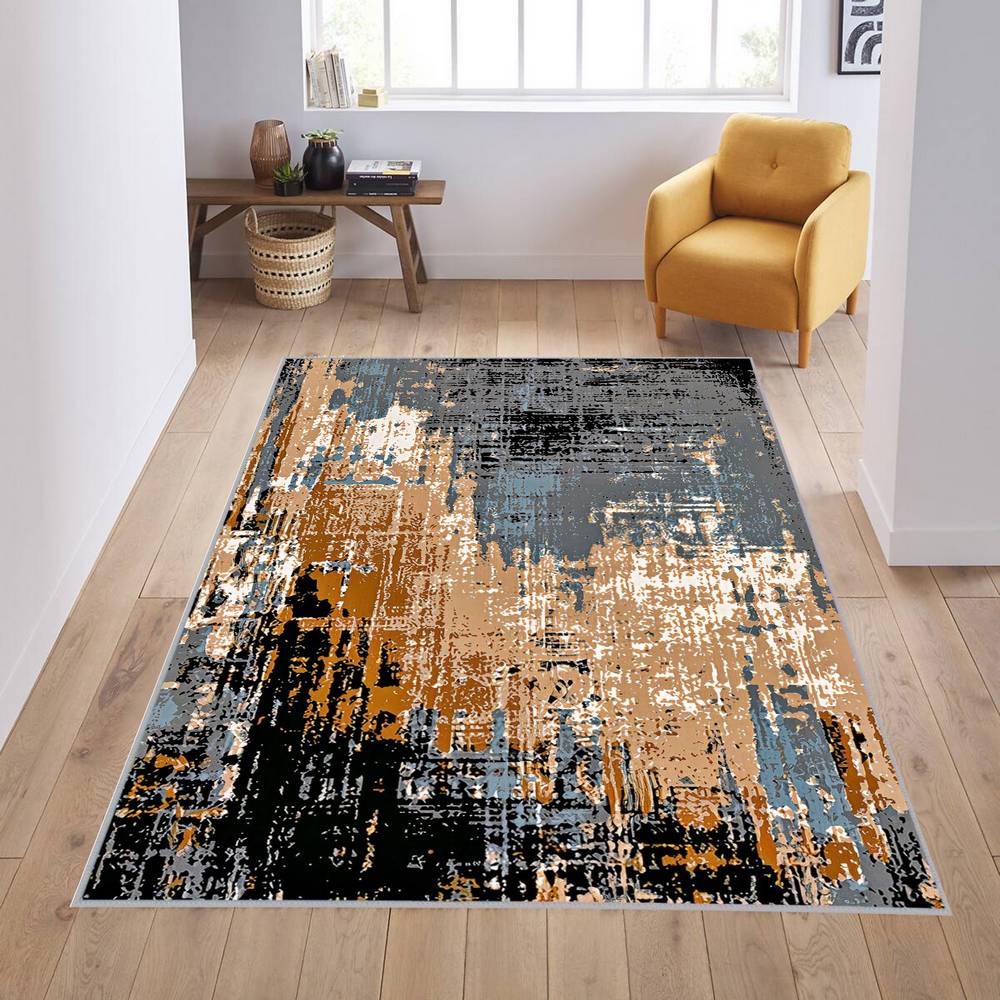 

Rovigo Home Моющийся нескользящий напольный ковер с цифровой печатью для гостиной RVG0577 50x80 коричневый