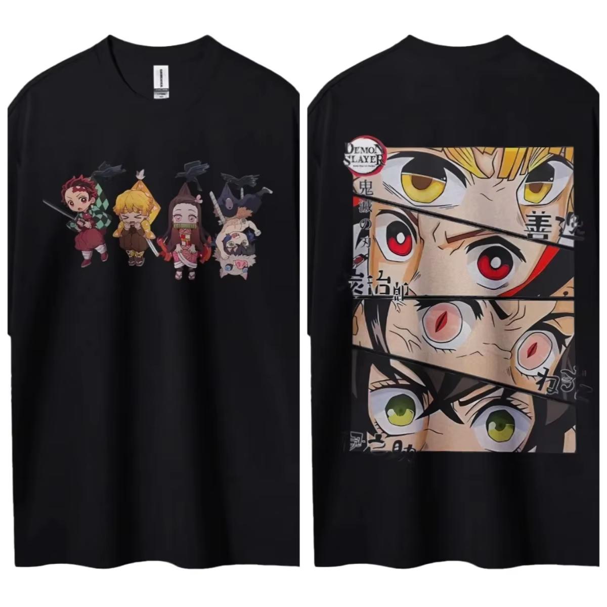 

New Demon Slayer Kamado Tanjiro Printed Short Sleeve Tshirt Unisexs and Womens Tshirt Unisexs Top Sports Tshirt Harajuku Y2K Tee S