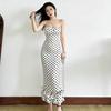 High-end French Polka Dot Suspender Dress Female Slim Waist and Thin Pure Desire Wind Bud Skirt Temperament Long Skirt