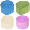 4 Rolls Crepe Paper Streamer Colored Decorations for Party Layout Props Birthday Wedding Shower Peach Themed Events