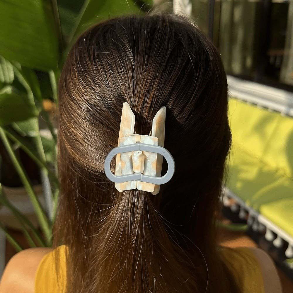 Elegant Square Hair Claw Korean Style Shark Clip Fashion Acetic Acid Hair Claw  Work