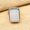 Milky Opal Gemstone Handmade 925 Sterling Silver Ring Jewelry For Engagement Gift