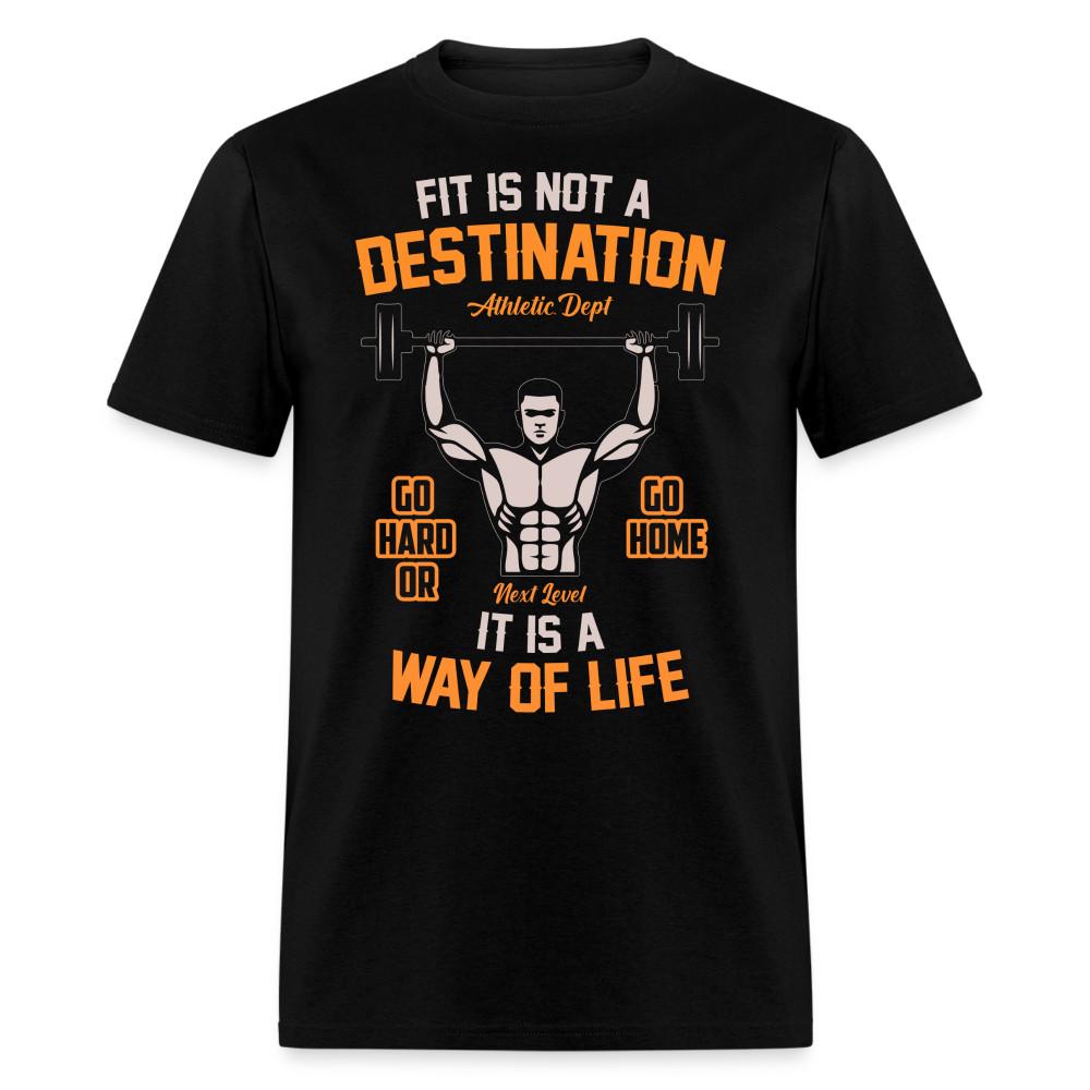 

Fit is not a destination shirt Motivational Gym Fitness T-Shirt size S-6XL S