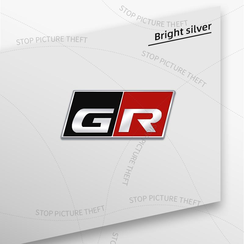 

1Pcs 3D Metal GR Sport Logo Grille Emblem Badge Car Rear Tail Bumper Trunk Sticker For Toyota Cruiser Yaris RAV4 Hilux Corolla