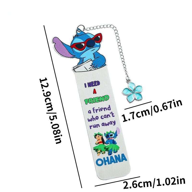 Disney Anime Cartoon Stitch Bookmarks for Book Lovers Book Accessories Disney Metal Bookmarks for Fans Collect Stationery Supplies
