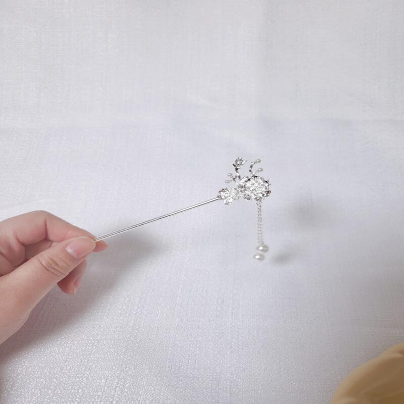 Daily Hairpin Silver Flower Hairpin