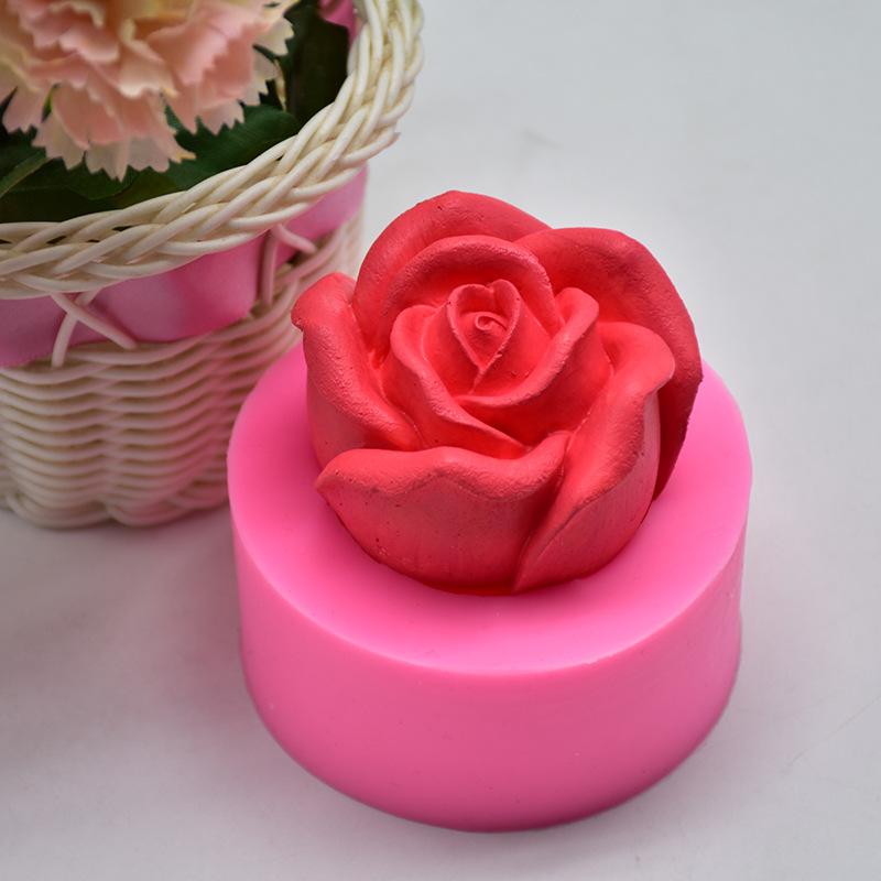 Bloom Rose Silicone Cake Mold 3D Flower Fondant Mold Cupcake Jelly Candy Chocolate Decoration Baking Tool Mould