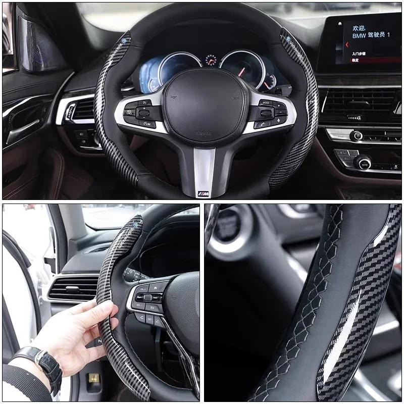 Car Decoration Auto Steering Wheel Cover Non-Slip Accessories For VW GTI Polo Golf Passat Tiguan Arteon Touareg CC Taigo Caddy J