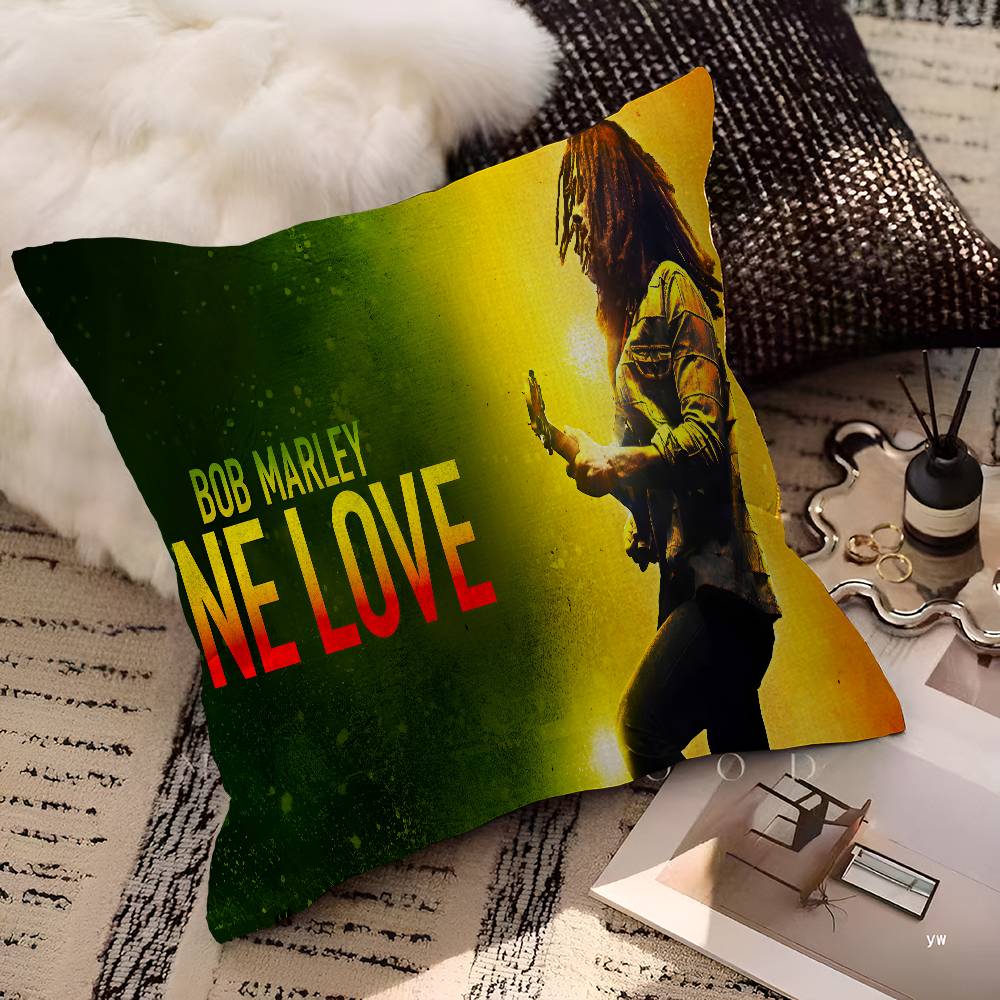 

Bob Marley Reggae Music Cushion Cover Polyester Sofa Cushions Decorative Throw Pillows Home Decoration Pillowcover 30x30 cm