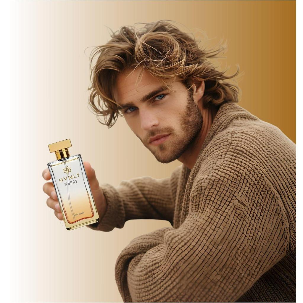 HVNLY Woods Eau De Parfum For Men | Long Lasting Luxury Perfume |Sandalwood, Oud Wood, Cardamom |