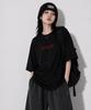 BATTRACT Red Bet Oversized Short Sleeve Tee [Black]