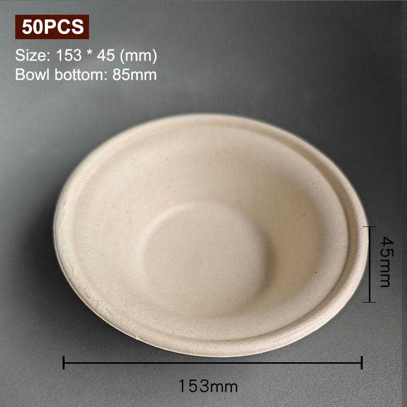 

50Pcs Paper Bowl Environmentally Friendly Food Grade Disposable Paper Bowl