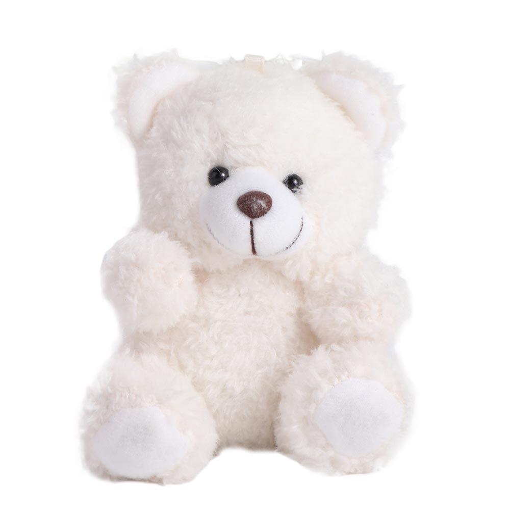 Stuffed Animals Little Bear Keychain Animal Bear Couple Curly Sitting Soft Bear Bag Pendant Boys And Girls