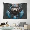 Hanging Living Room 3D Wolf Dream Catcher Tapestry Modern Wall Art Wall Blanket Aesthetic Tapestrys Indoor Outdoor Tapestries