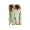 Levis Casual Solid Color Button-Down Collar Jacket Women Jacket Green A1743-0025