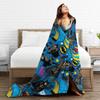 Batmans Graffiti Knitted Blankets Flannel  Super Warm Throw Blanket for Bedroom Sofa Bed Rug