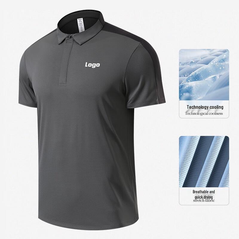 Унисекс дышащая спортивная футболка-поло с быстрым высыханием M