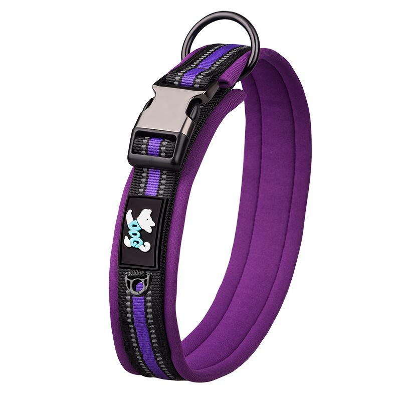 Nylon Reflective Pet Collar  Plug In Dog Collar  Adjustable Pet Large  Medium and Small Collar