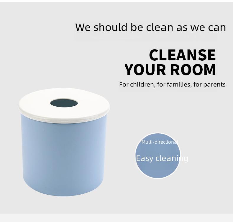 Runder Papierhandtuchhalter aus Kunststoff für die Aufbewahrung zu Hause oder auf dem Schreibtisch im Büro