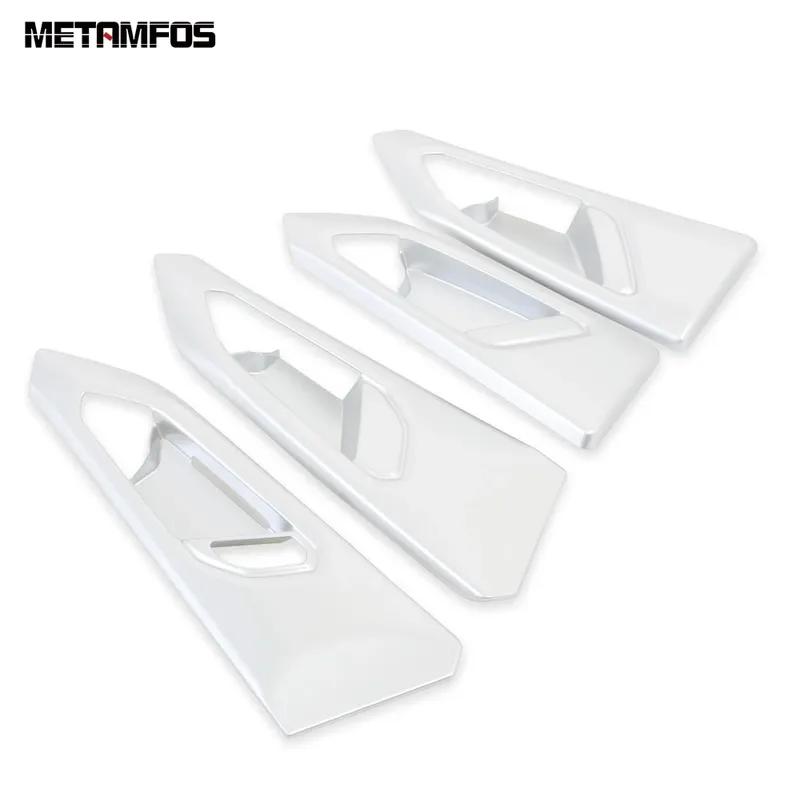 For Volkswagen VW T-cross Tcross - 2024 2025 Carbon Fiber Interior Door Handle Bowl Cover Trim Accessories Car Styling