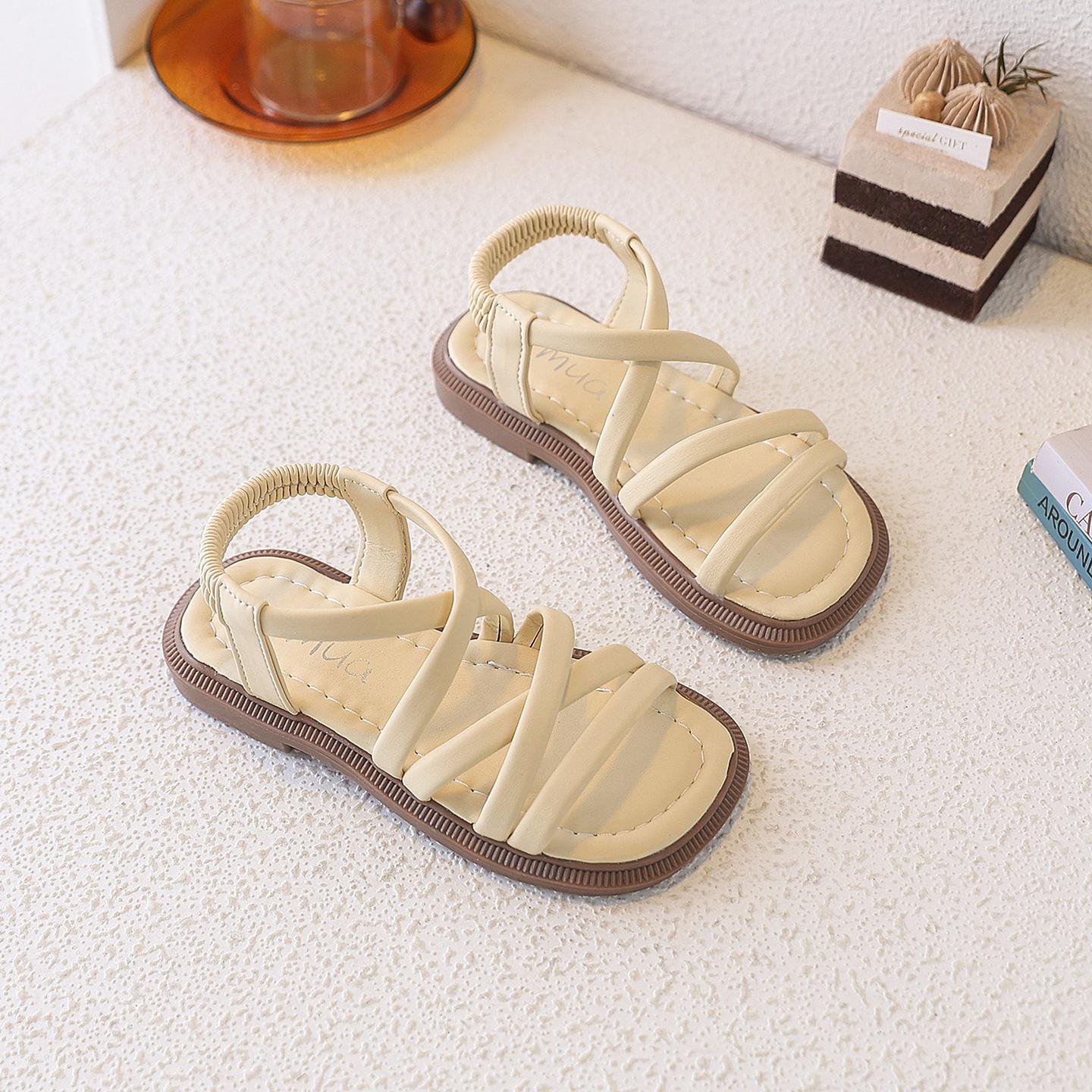 2026 Soft-Soled Princess Sandals: Summer Roman Beach Flats for Girls 25