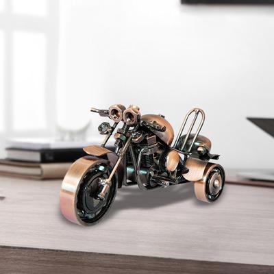 16x 6,5x8,5 cm Sammeln Metall Drei-rädern Motorrad Figurine Handgemachte Ornament für