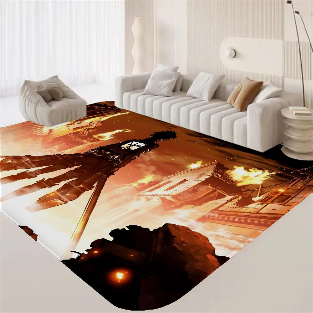 A-Attack On T-Titan Room Mats Retro Multiple Choice Living Room Kitchen Rug Non-Slip Welcome Rug
