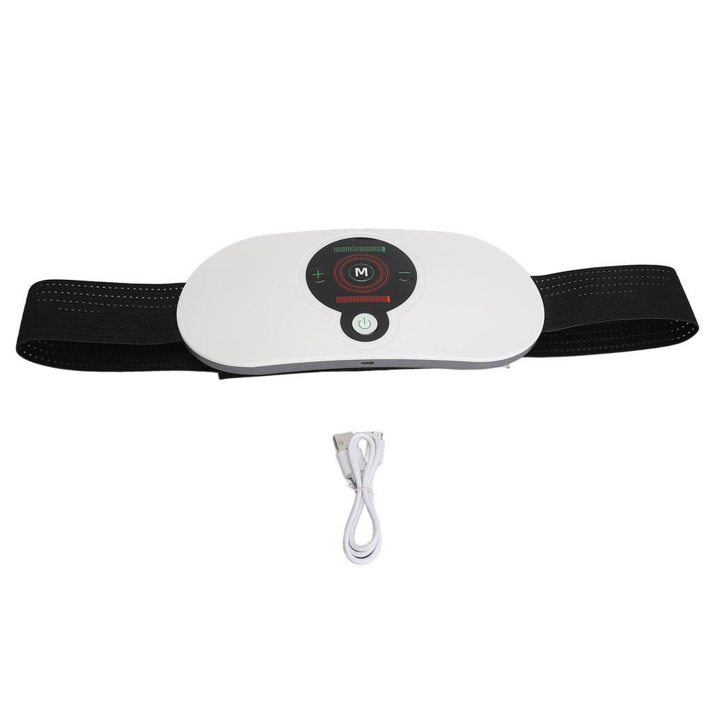 Electric Waist Belt Device 3 Levels Heating Massage Belt Vibration Warming Abdomen Pad Built in Battery
