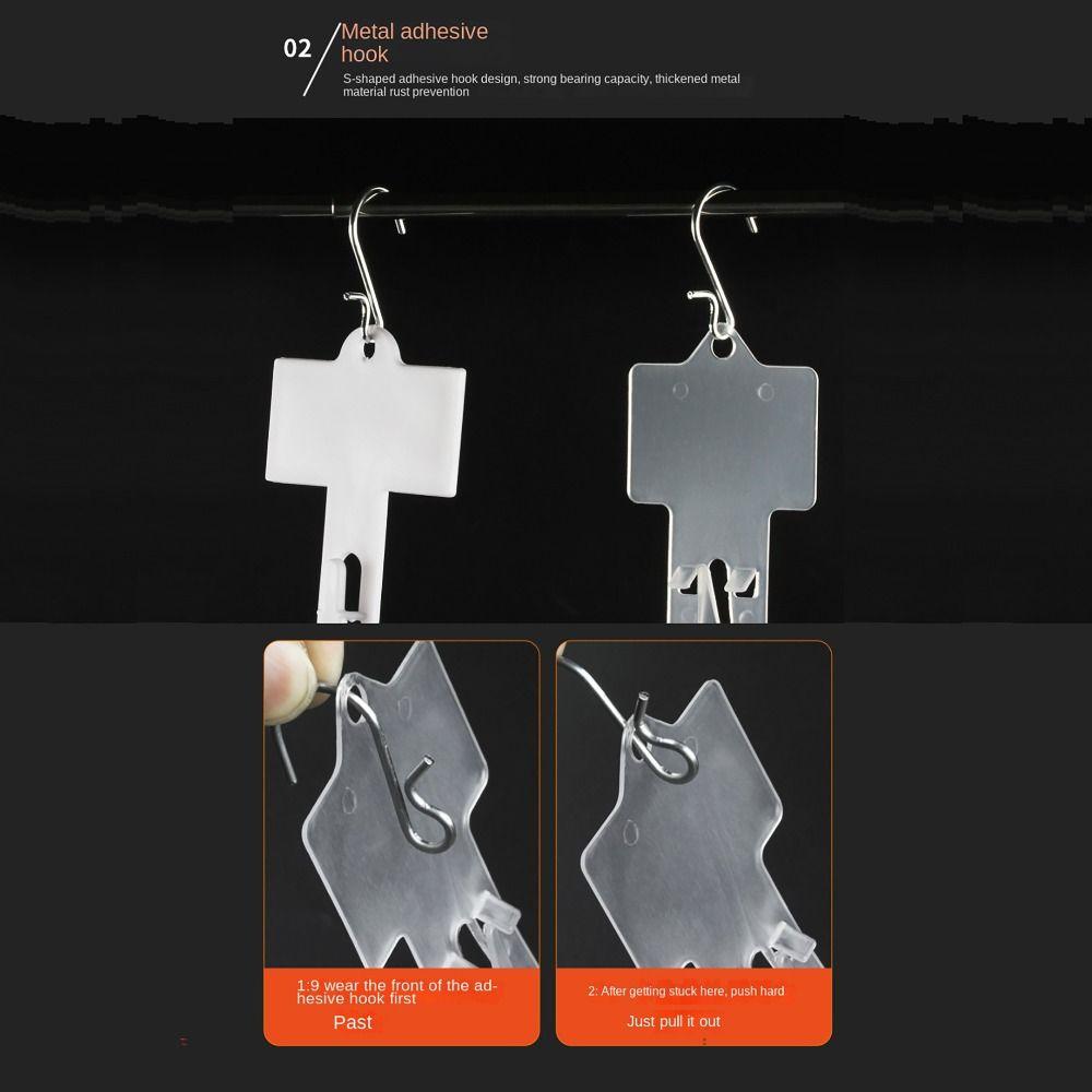 Durable Plastic Hanging Strips with Hook Splicable Merchandising Clip Strips Upgrade Thicken Snacks Display Hanger Supermarket