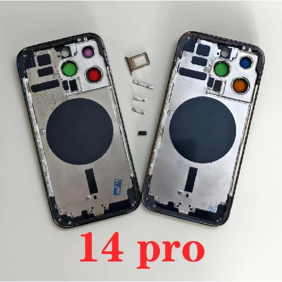 Rear Shell OEM For iPhone 13 Pro Max 12 Mini 11 SE3 14 Pro max Back Housing With Free Gifts,Back Shell Frame+Back Cover+Side Key