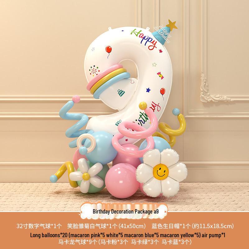 Accessori fotografici per il 3° compleanno del bambino: Palloncini e Decorazioni Numeriche