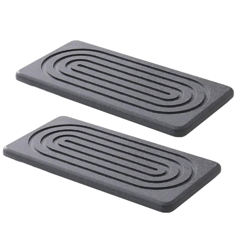 2Pieces Natural Water Absorbing Stone Soap Holder Tray For Bathroom Countertop And Sink Organization Counter Top