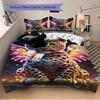 3pcs Leopard Print Wings Duvet Cover Set, Cover For Bedroom Guest Room (1 Duvet Cover + 2 Pillowcase, Without Quilt),  yy250922164