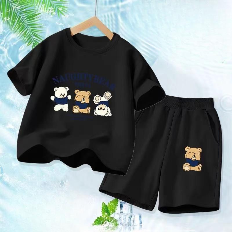 Summer Kid Boys Clothes Set Children Girls Cartoon Printed Short Sleeve T-Shirts And Shorts 2 Pieces Suit Baby Tracksuits