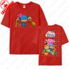 POCOYO  Cartoon Character Family Matching Outfits Cotton Tshirts Gift Short Sleeve Crew Neck Tops Funny Summer Tee Ropa Mujer