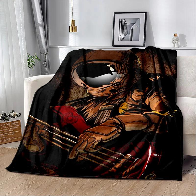 3D Outer Space Astronaut Universe Spaceman Cartoon Blanket,Soft Throw Blanket for Home Bedroom Bed Sofa Office Cover Blanket Kid