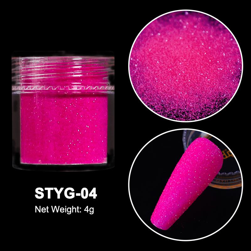3,5g Paillettes Iridescentes Sucre pour Ongles Coloré Candy Coat Poudre Pigment Pour Manucure Effet Sucre Poussière Brillante Décorations Nail Art