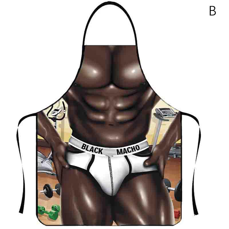 Muscle Man Sexy Woman Funny Kitchen Aprons For Woman Home Decoration Gifts