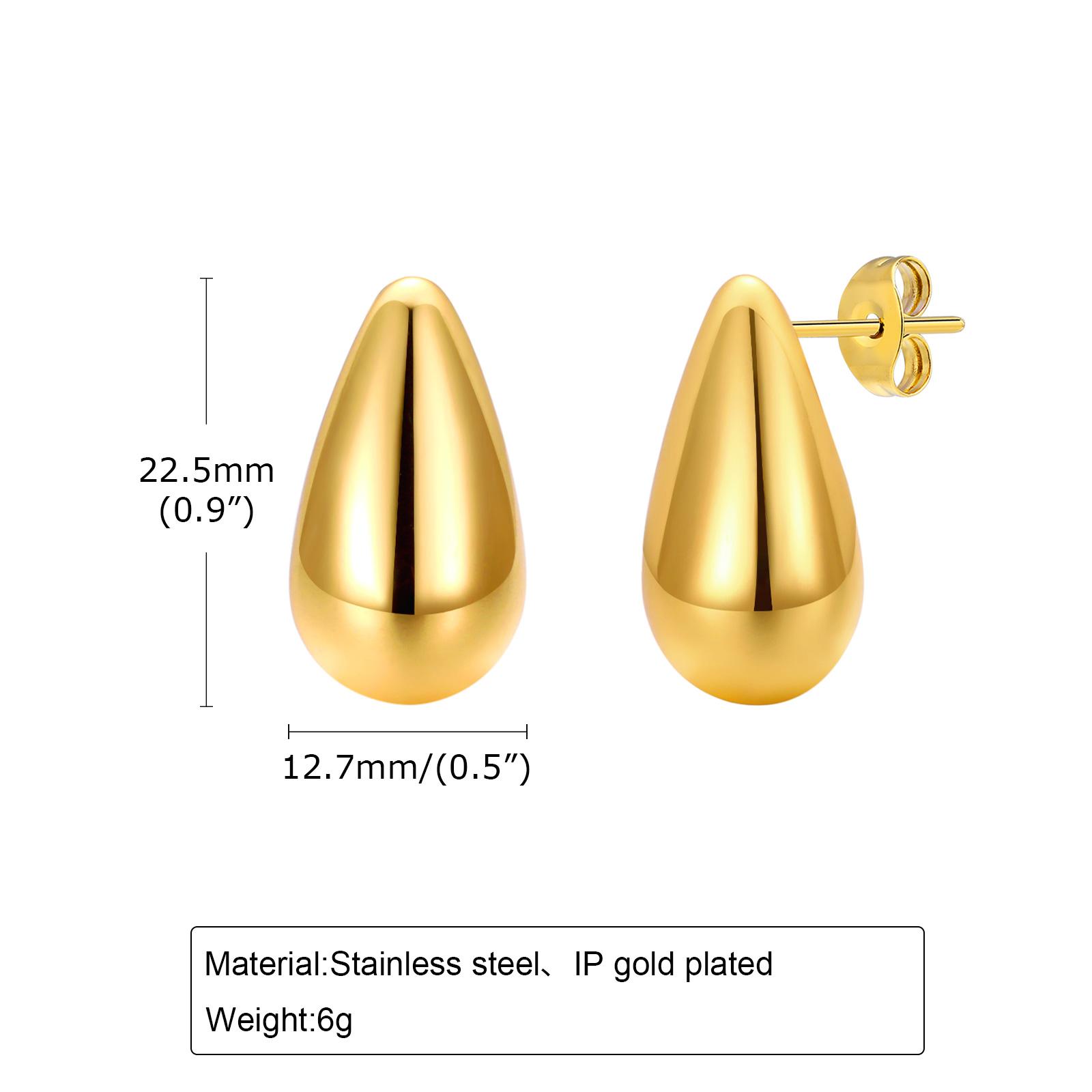 

2026 Personality Glossy Teardrop Earring,Short/Long Pendant Water Drop Stud Earrings for Women,Elegant Gold Color Jewelry Gift