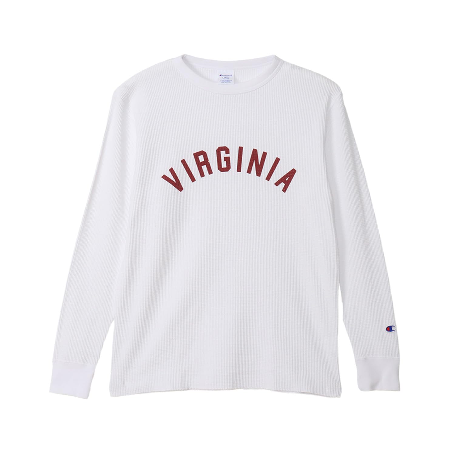 

Champion Лонгслив с круглым вырезом Хлопковый облегающий Графический вафельный футболка, Шея, США, Шея, Принт, Ткань, Базовый, C3-A416-019-L-24FW