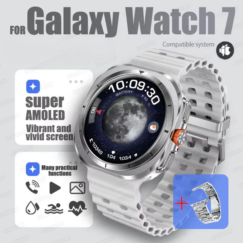 

2025 Новые Модернизированные Часы 7 Ультра Смарт-часы Мужские 32 ГБ Памяти NFC Bluetooth Звонок IP68 Водонепроницаемые Спортивные Часы для Активного Отдыха Steel серебряный