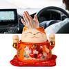 Lucky Cat Coin Bank 4.5in Exquisite Cute Bring Luck Good Wish Ceramic Fortune Cat Saving Pot Desk