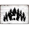 ForestReindeerMetalSign Forest Reindeer Metal Signs - Forest Bedroom/Log Cabin Decor, Cabin Wall Art
