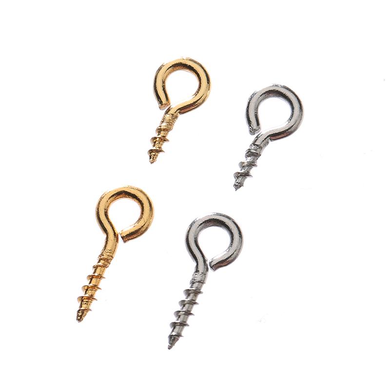 50pcs PVD Never Fade Stainless Steel Pendants Connectors Clasps Pinch Clip Eye Pins Connectors For Diy Necklace Jewelry Findings