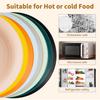 Colourful Wheat Straw Cutlery Set 4Pcs Bowl Cup Dish Set Portable Tableware Set Dinnerware Kits for Picnic Camping
