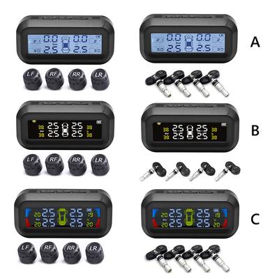 Auto TPMS LCD Digitaal Display Auto Bandenspanningsbewaking Bandentemperatuur Alarm Waarschuwingssysteem met 4 Externe Sensoren