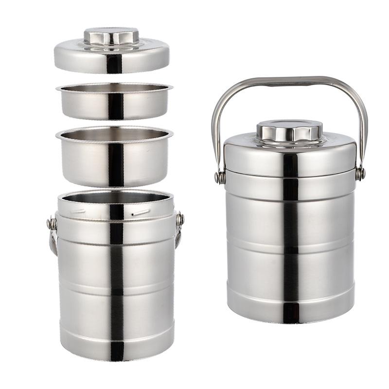 Stainless Steel Vacuum Insulated Lunch Box with Cutlery for Students and Office Workers